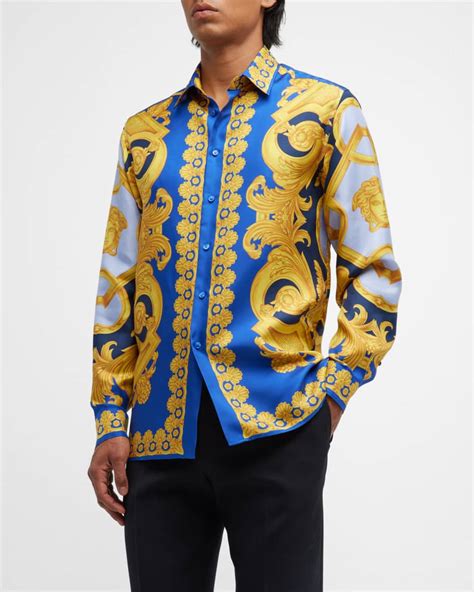 versace silk sheets|silk versace shirt men's.